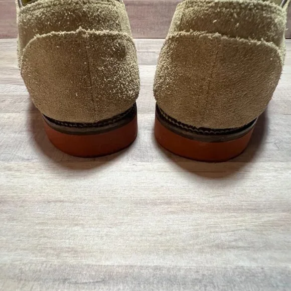 1901 Mens Round Toe Oxford  Round Toe Comfort Tan Leather Suede Shoe Size: 8M - Picture 10 of 14